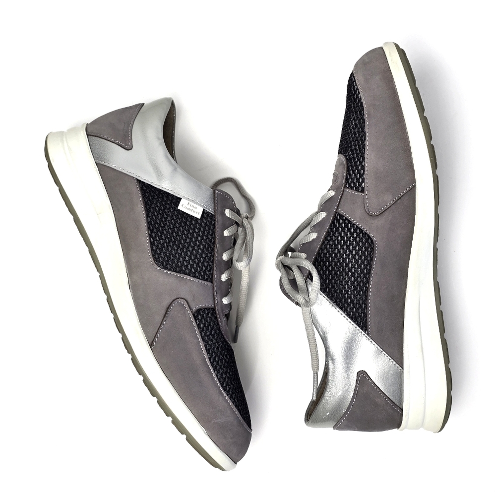 Finn Comfort Corato Women's Comfortable Walking Shoes - Stylish Grey size 10.5